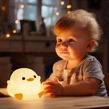 Veilleuse bébé-poussin-doudou-amie